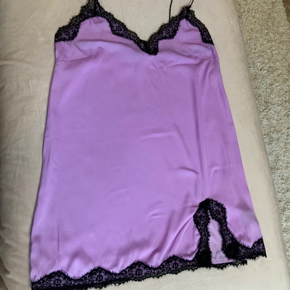 Urban Outfitters Out from Under Purple Black L Slip Coquette Girl Sleep - Picture 1 of 7